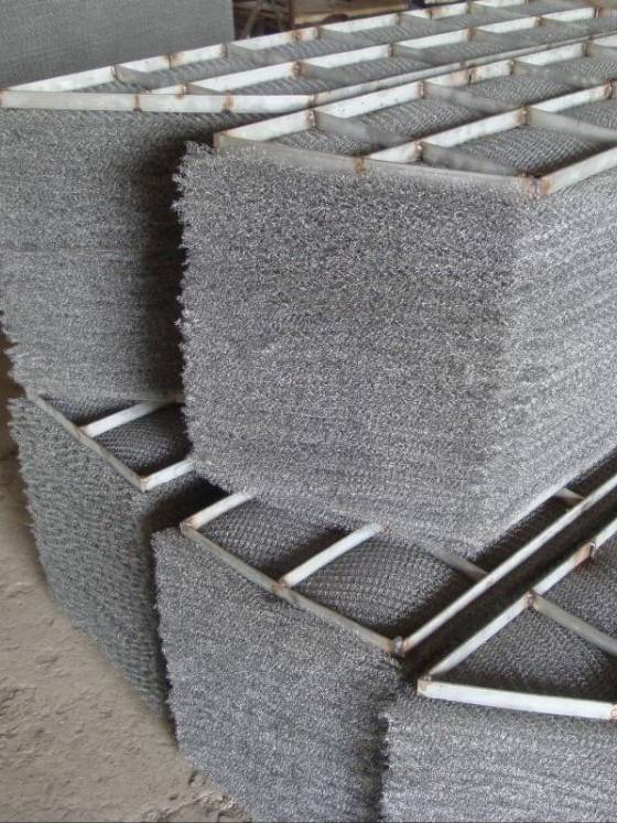 Several pieces of demister pads in the warehouse.