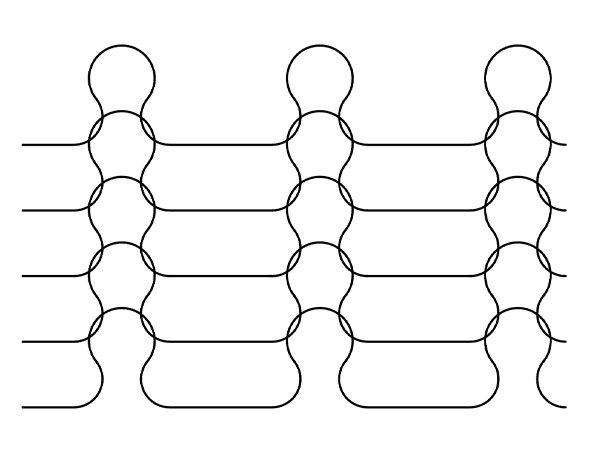 SP gas-liquid filter metal/plastic knitted mesh pad of mist eliminator detail